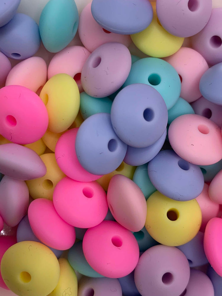 12mm Silicone Lentil Beads