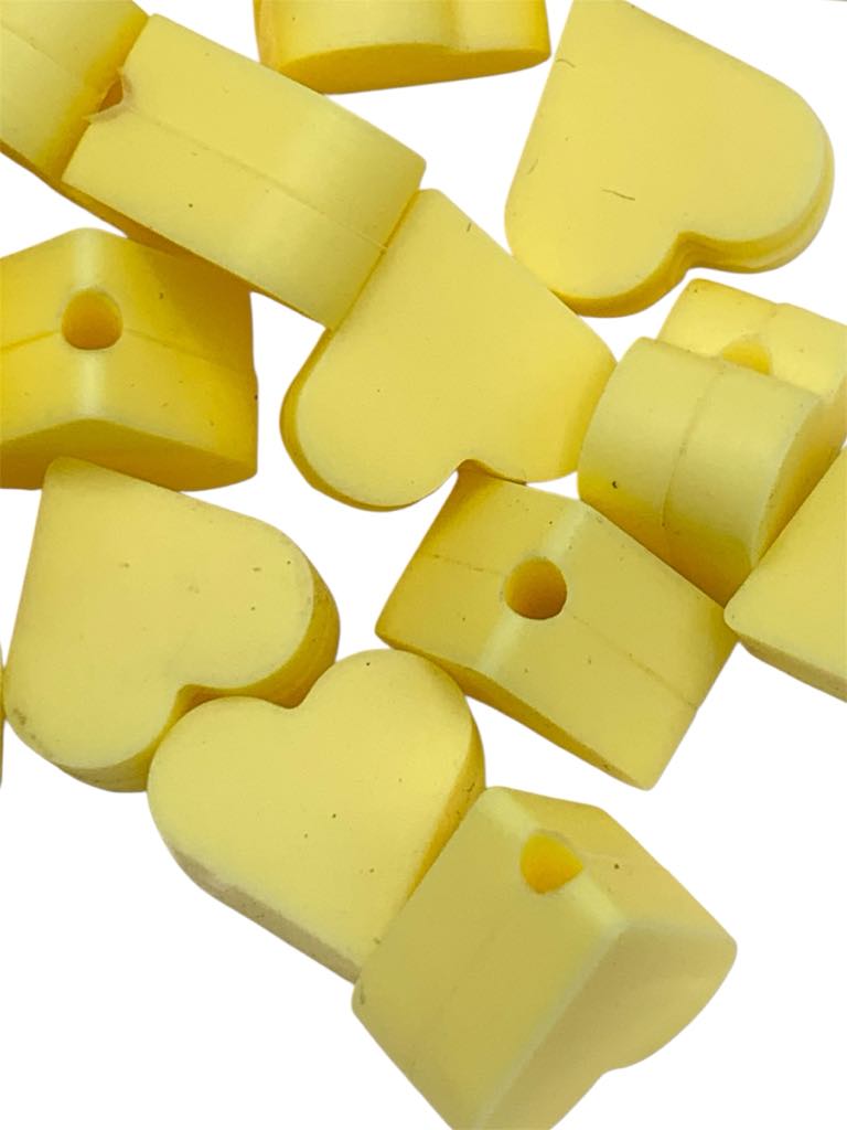 10x Mini Heart Silicone Beads