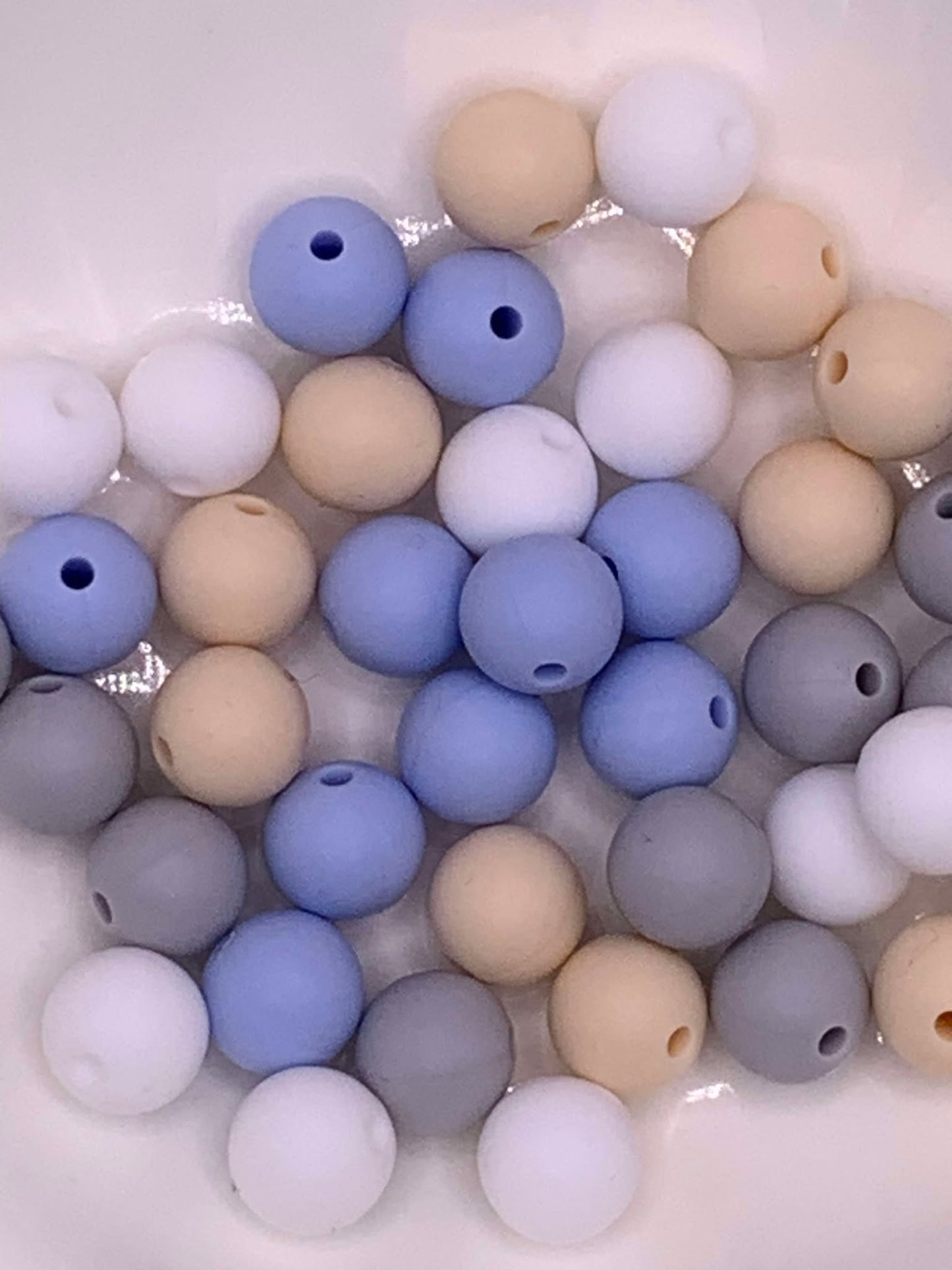 Navajo White, Baby Blue, White, Light Grey