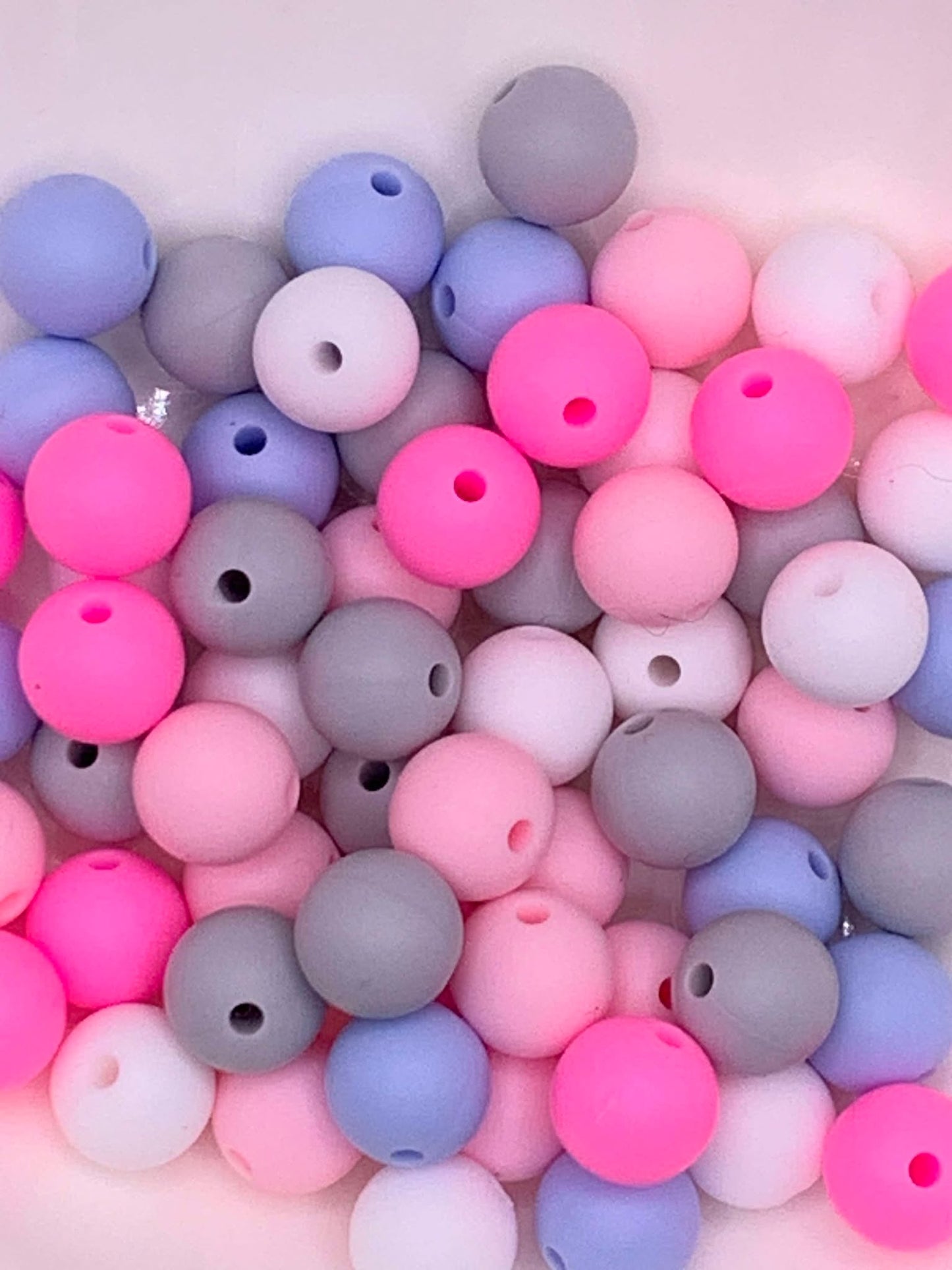Candy Pink, Light Grey, White, Baby Blue, Baby Pink Mix