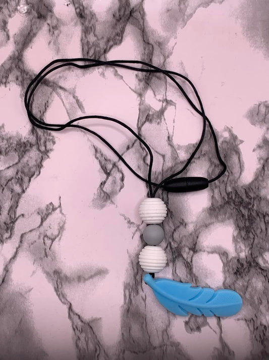 Feather Silicone Bead Nursing Necklace