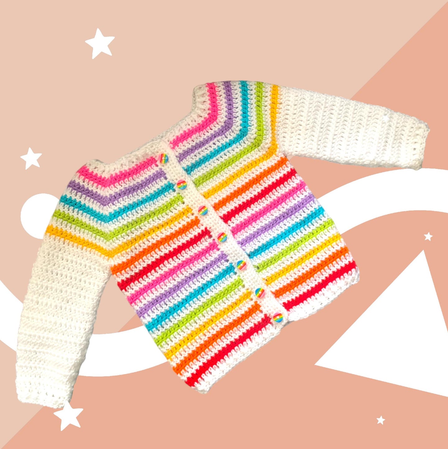 9-12 Months Rainbow Baby Cardigan