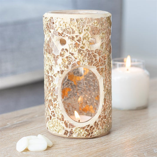 Gold Pillar Crackle Oil & Wax Burner