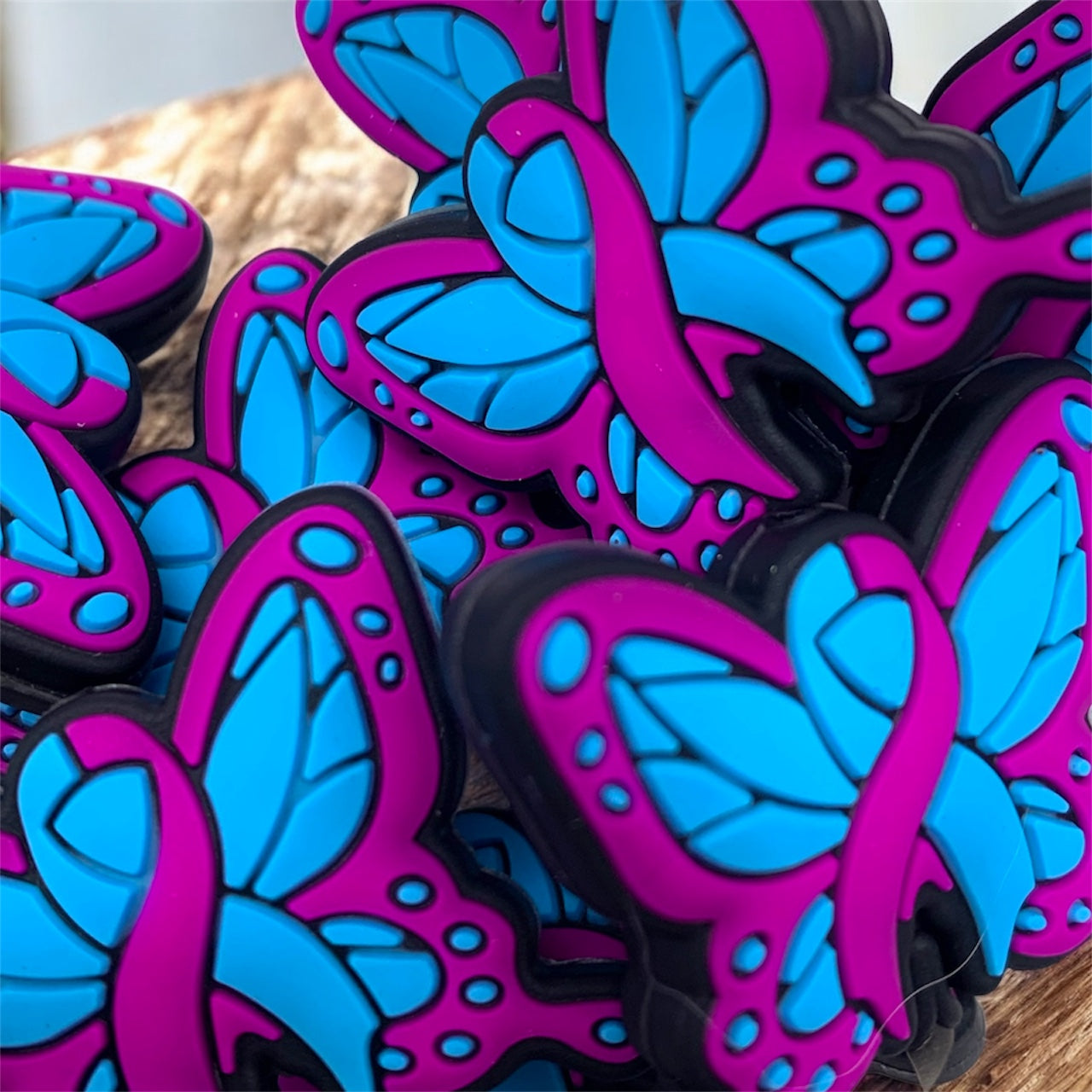 Baby loss butterfly silicone bead (pack of 5)