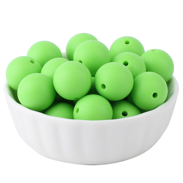 9mm silicone round beads (pack of 100)