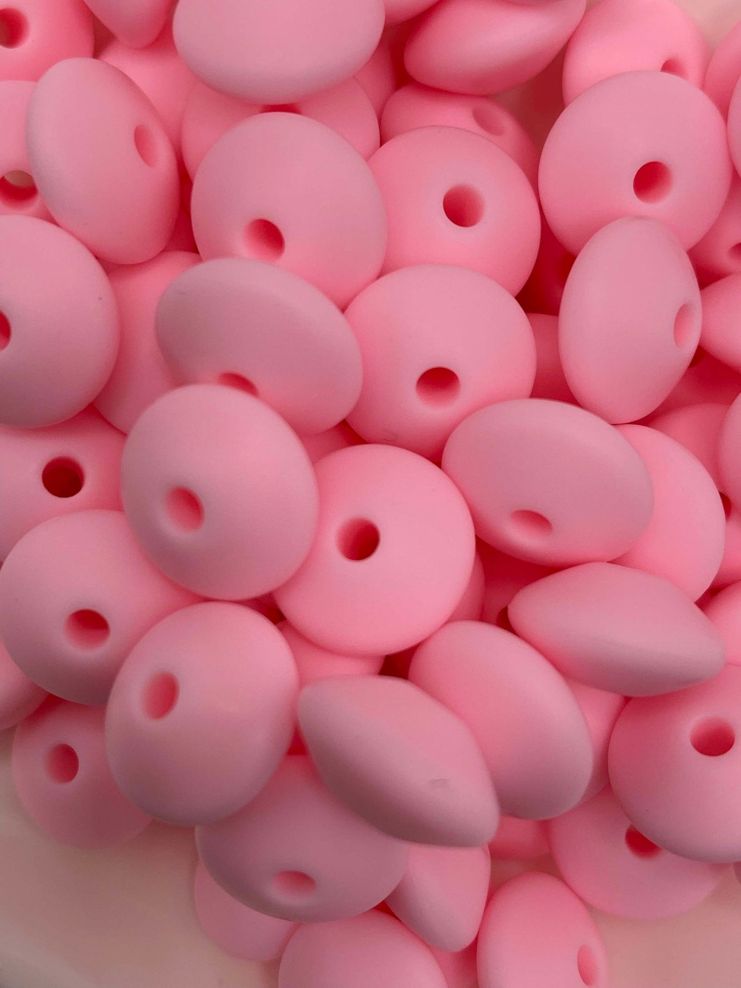 12mm Lentil Silicone Beads (Pack Of 20)