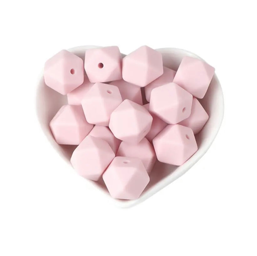 14mm Hexagon silicone beads (pack of 10)