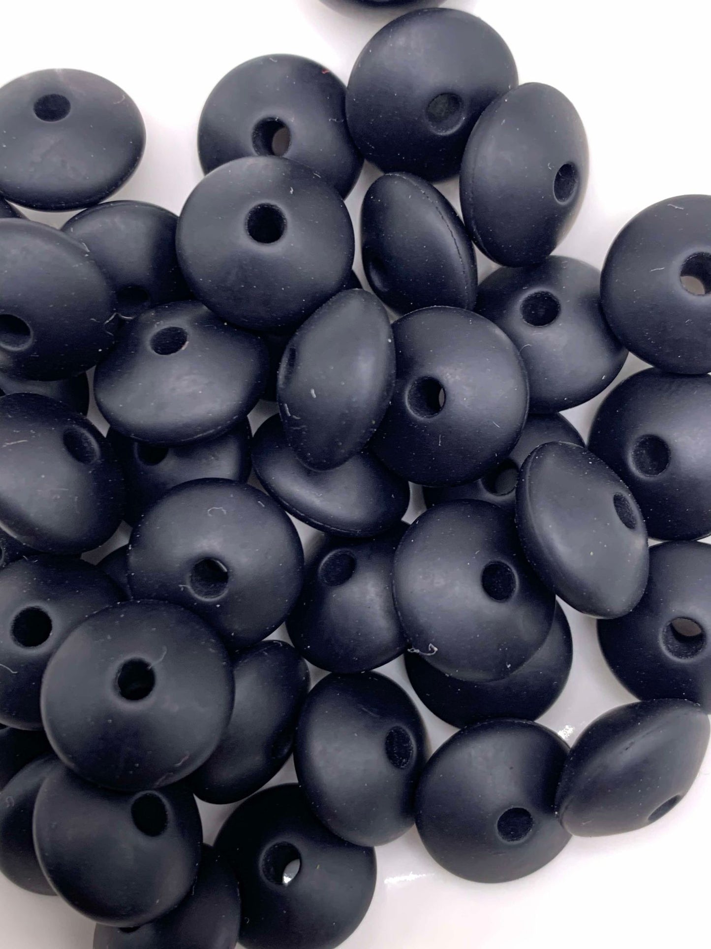 12mm Lentil Silicone Beads (Pack Of 20)