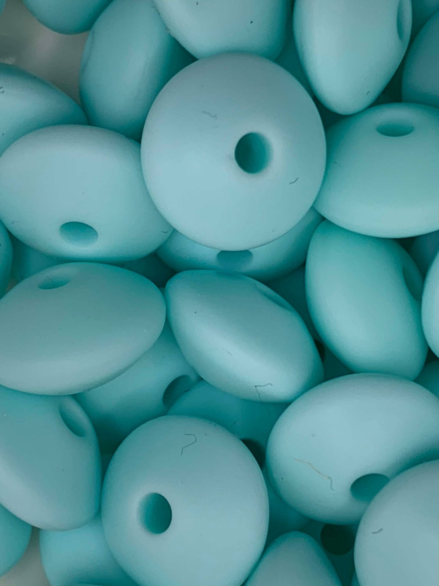 12mm Lentil Silicone Beads (Pack Of 20)