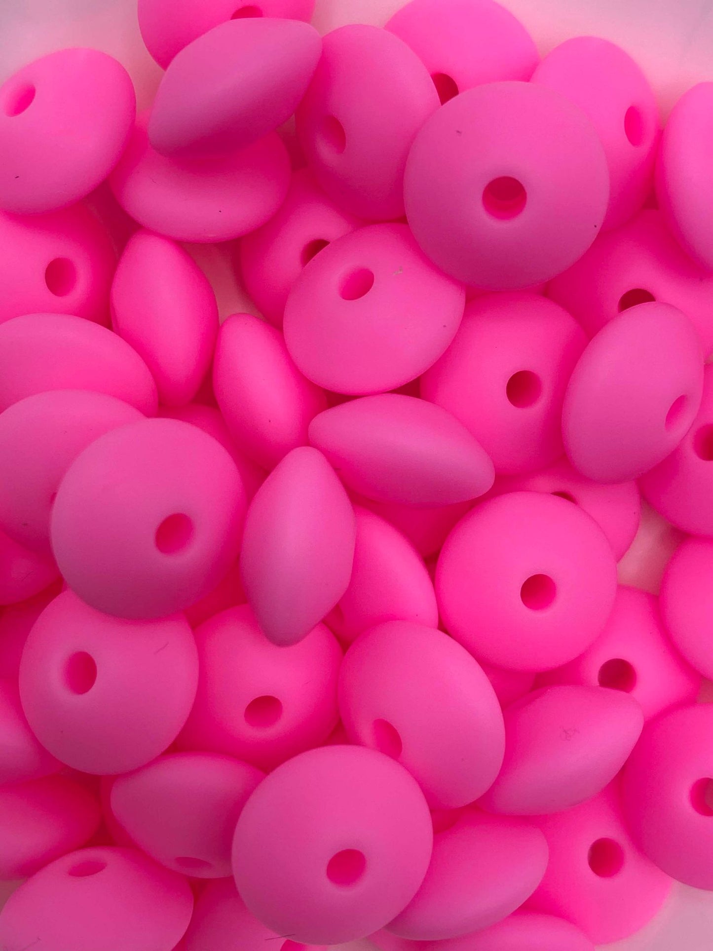 12mm Lentil Silicone Beads (Pack Of 20)