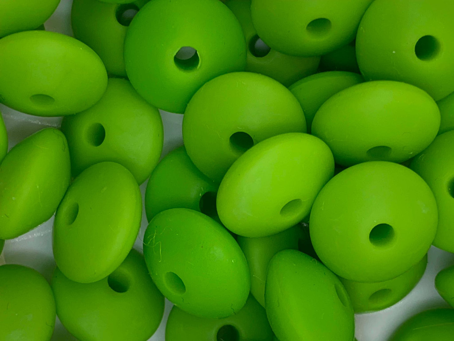 12mm Lentil Silicone Beads (Pack Of 20)