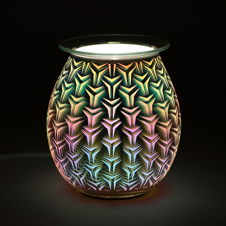 3D Geometric Light Up Electric Wax & Oil Burner