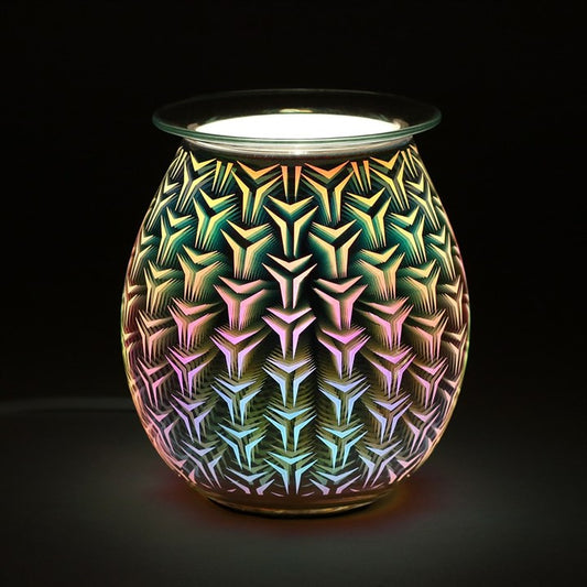 3D Geometric Light Up Electric Wax & Oil Burner