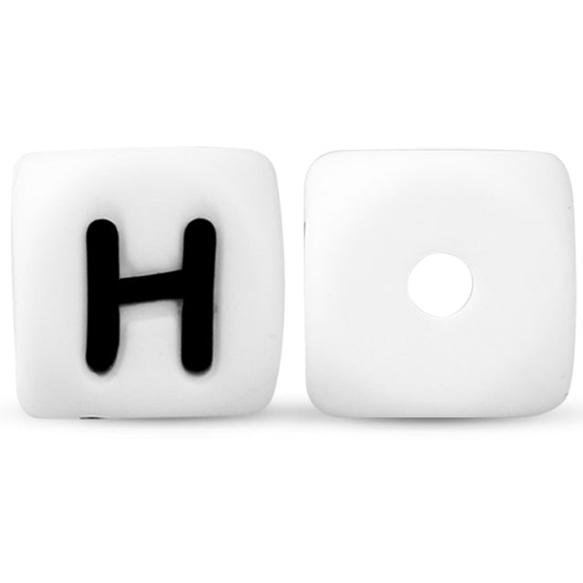 12mm Silicone Letter beads (pack of 20)