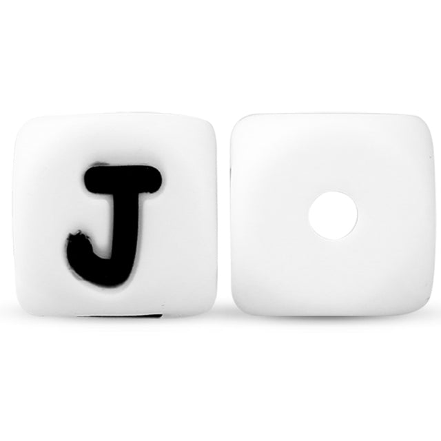 12mm Silicone Letter beads (pack of 20)