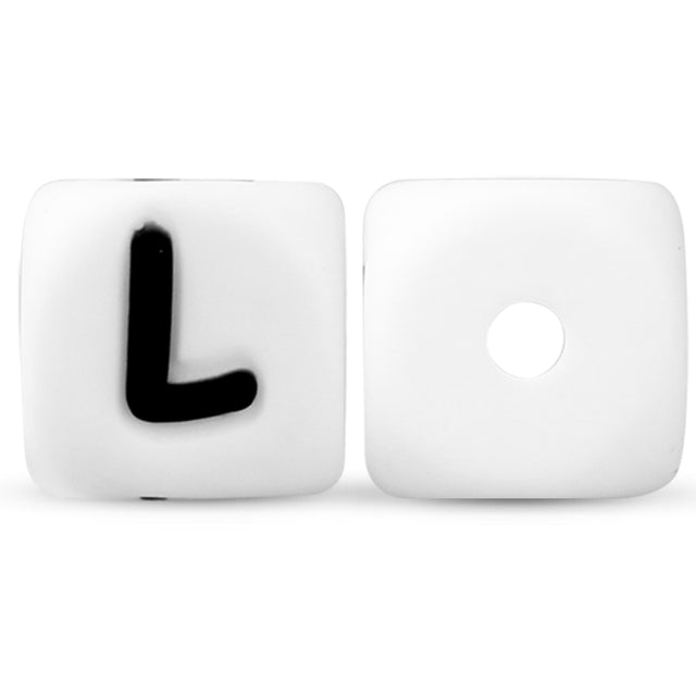 12mm Silicone Letter beads (pack of 20)