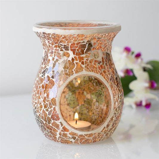 Small Gold Crackle Oil & Wax Burner