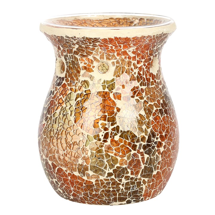 Small Gold Crackle Oil & Wax Burner