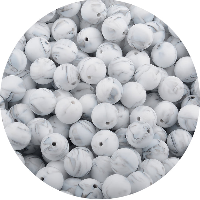 9mm silicone round beads (pack of 100)