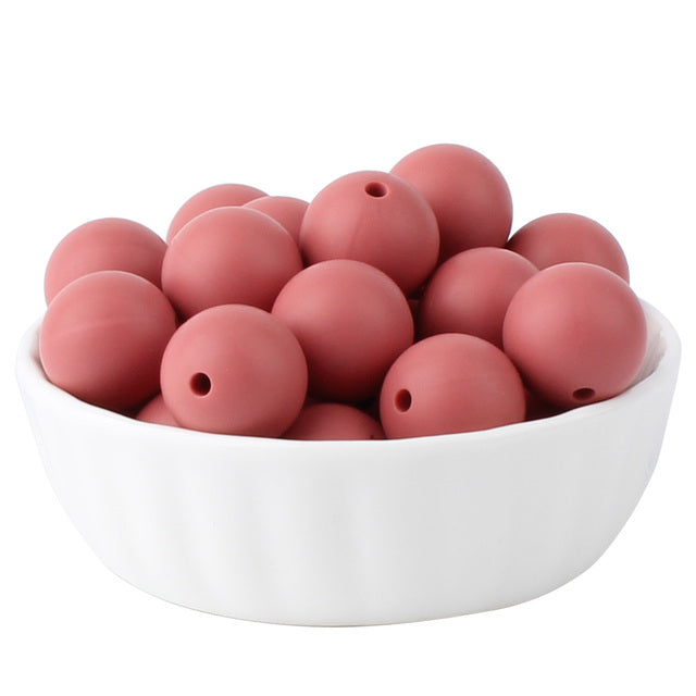 9mm silicone round beads (pack of 100)