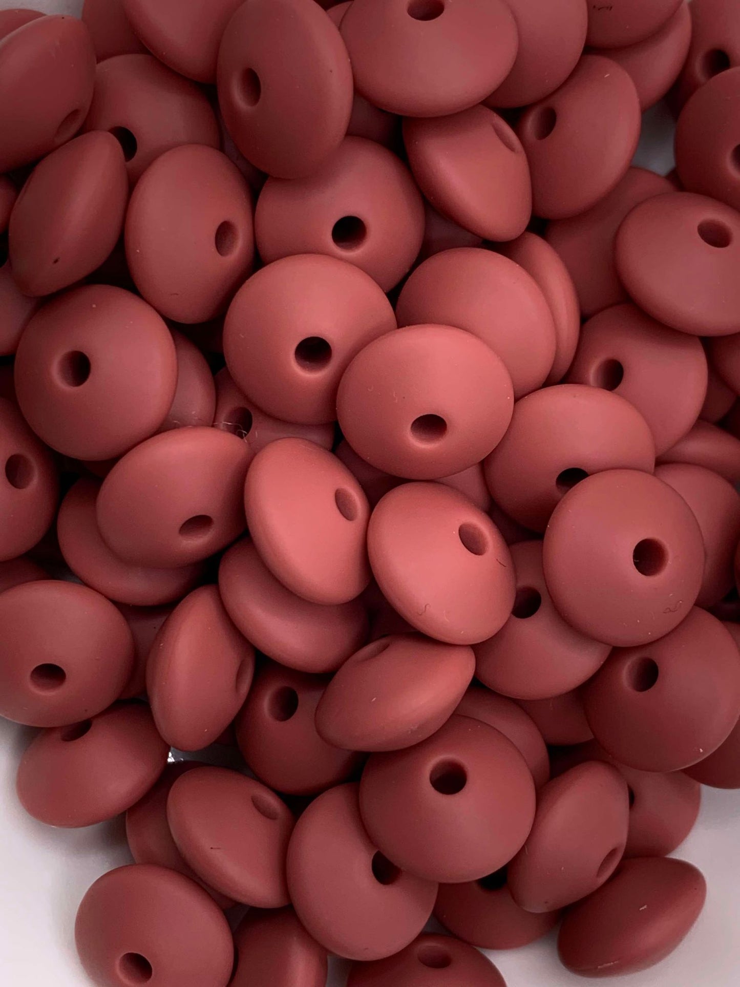 12mm Lentil Silicone Beads (Pack Of 20)