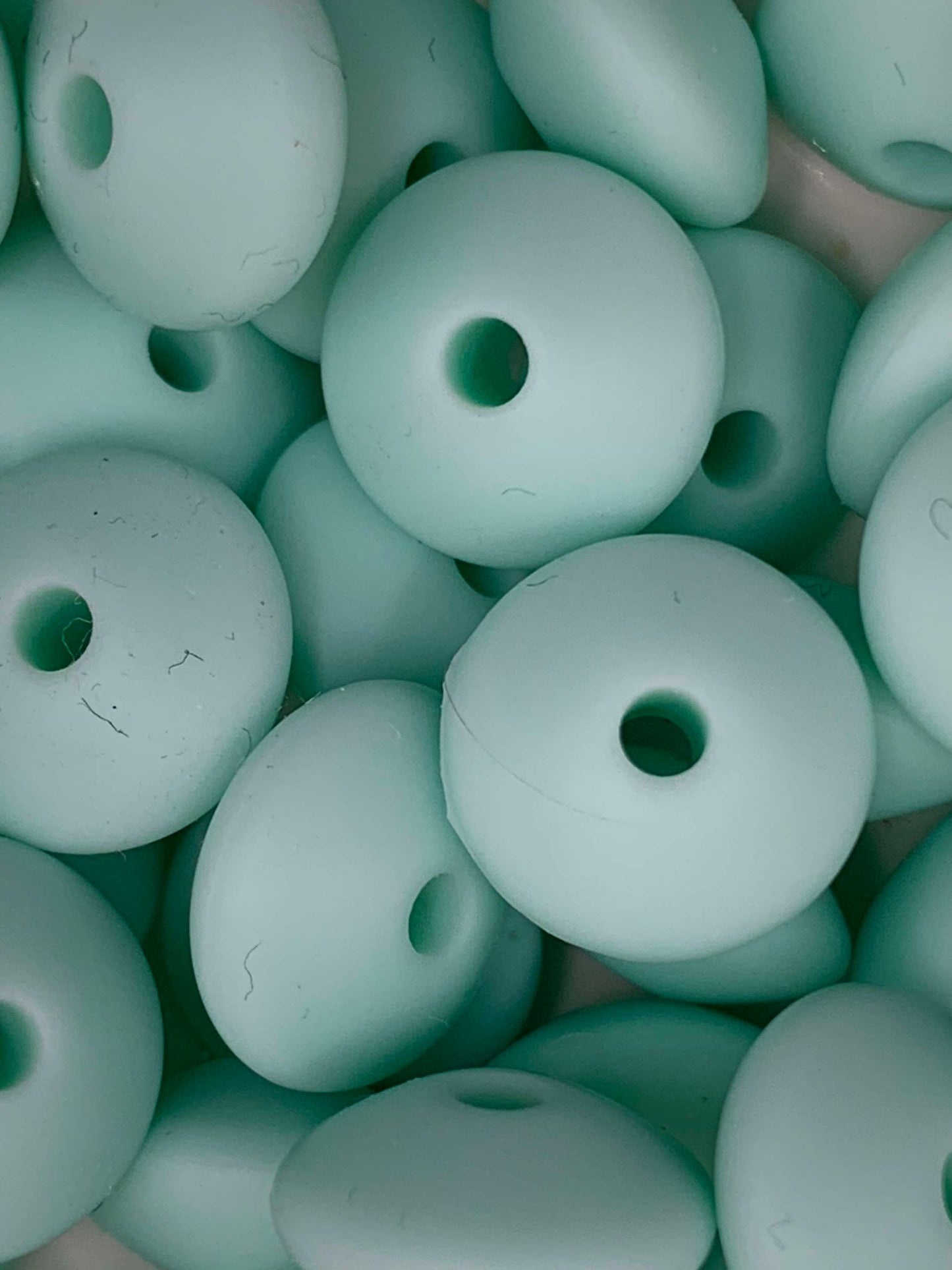 12mm Lentil Silicone Beads (Pack Of 20)