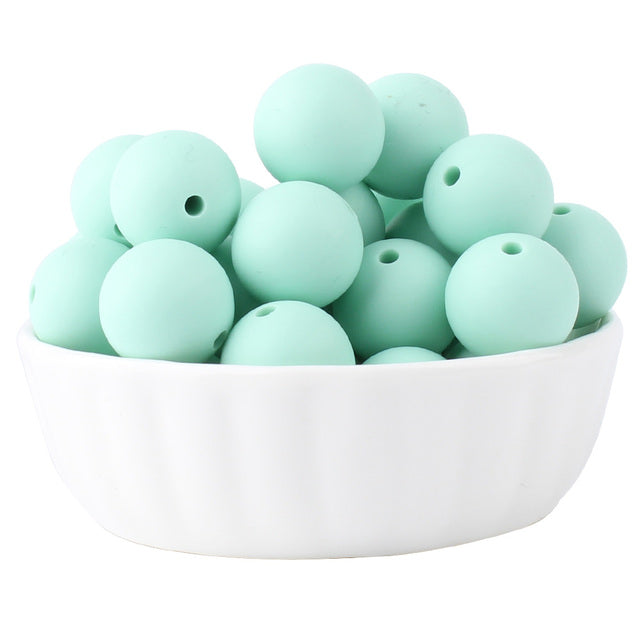 12mm silicone round beads (pack of 20)