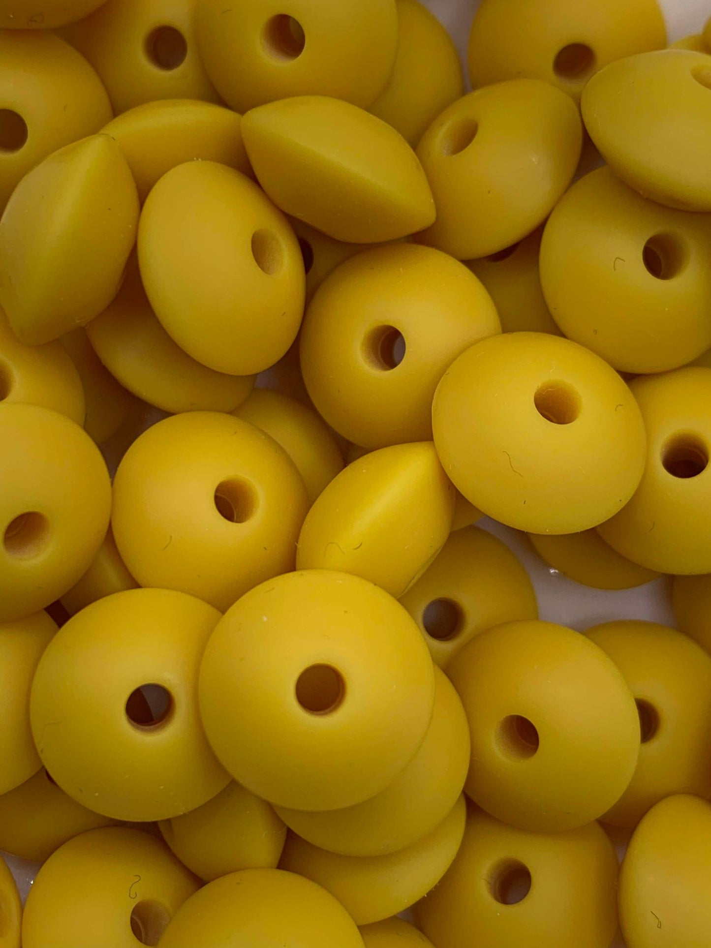 12mm Lentil Silicone Beads (Pack Of 20)