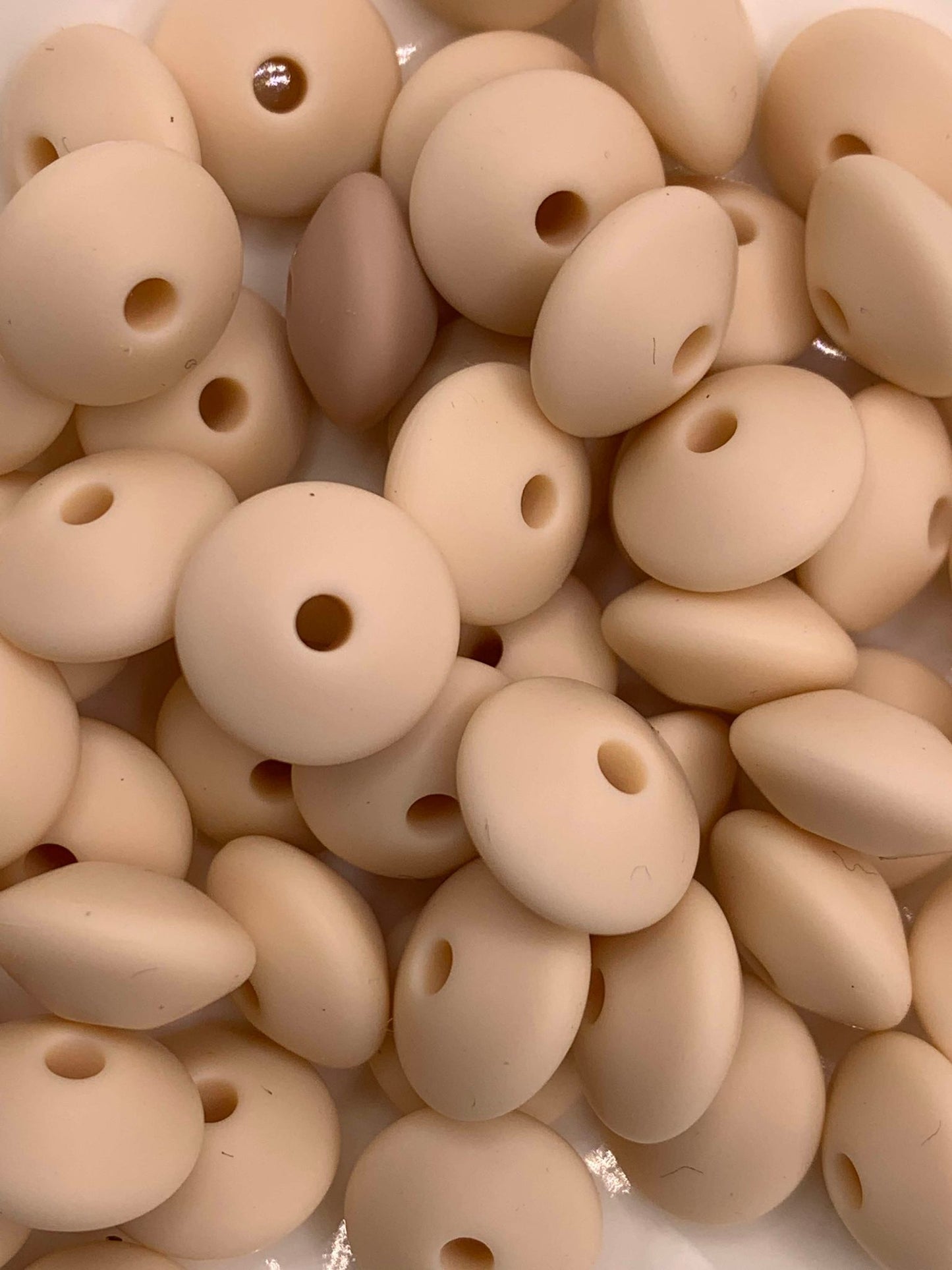 12mm Lentil Silicone Beads (Pack Of 20)