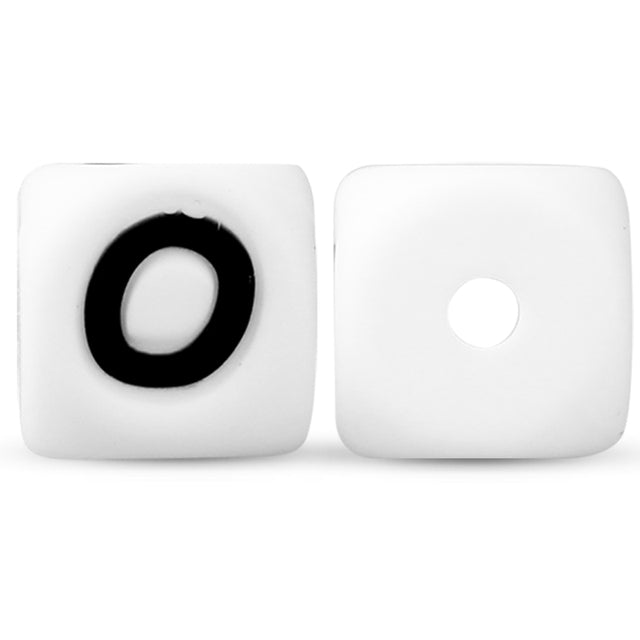 12mm Silicone Letter beads (pack of 20)