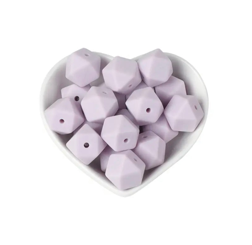 14mm Hexagon silicone beads (pack of 10)