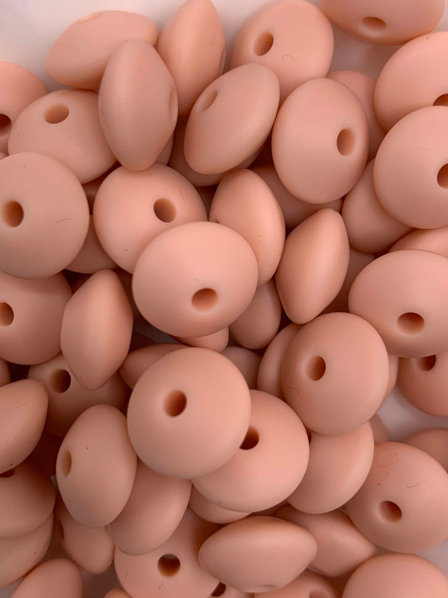 12mm Lentil Silicone Beads (Pack Of 20)