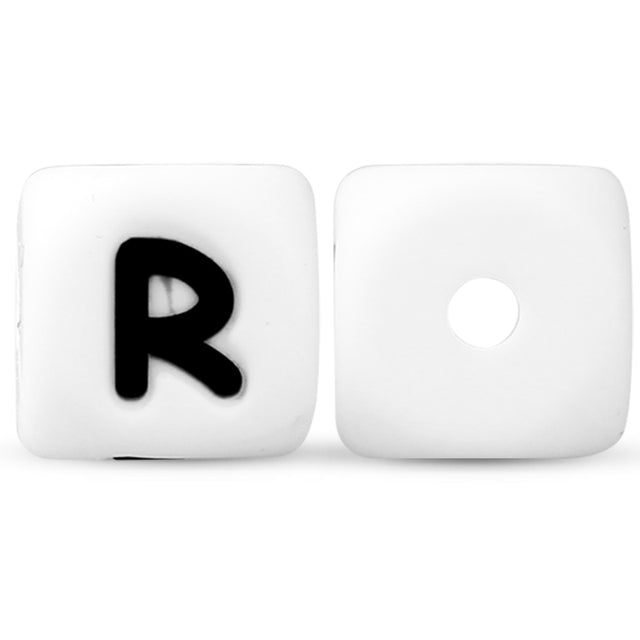 12mm Silicone Letter beads (pack of 20)