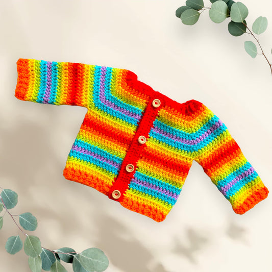 Newborn Rainbow Baby Cardigan