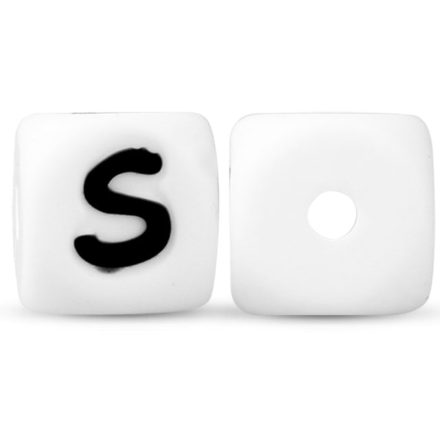 12mm Silicone Letter beads (pack of 20)