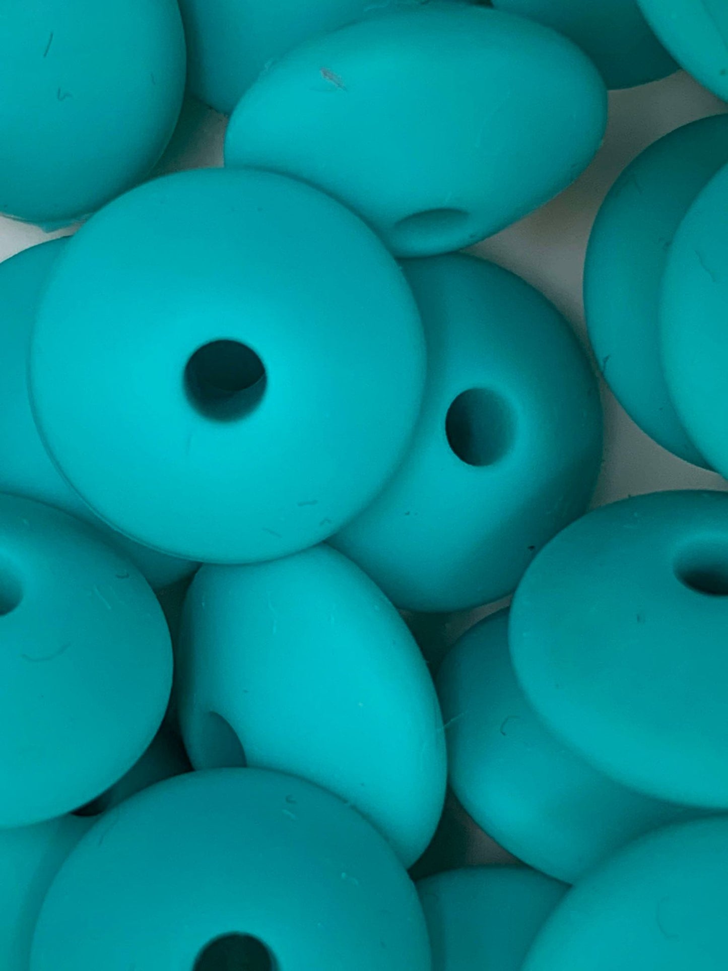 12mm Lentil Silicone Beads (Pack Of 20)