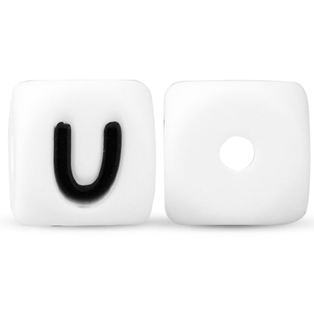 12mm Silicone Letter beads (pack of 20)