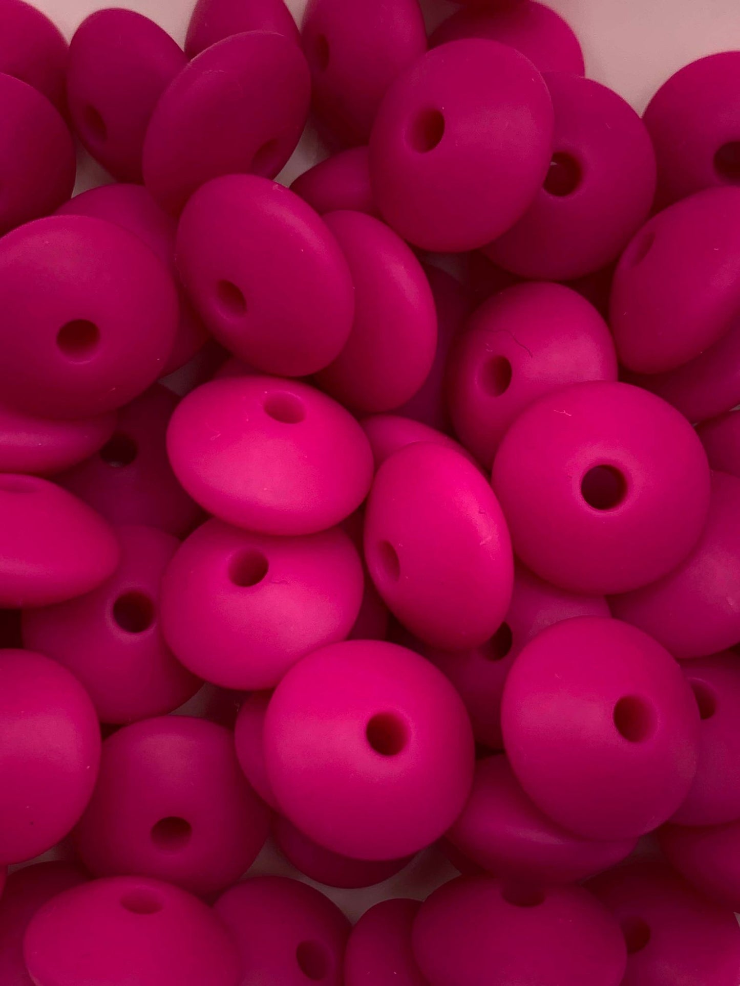 12mm Lentil Silicone Beads (Pack Of 20)