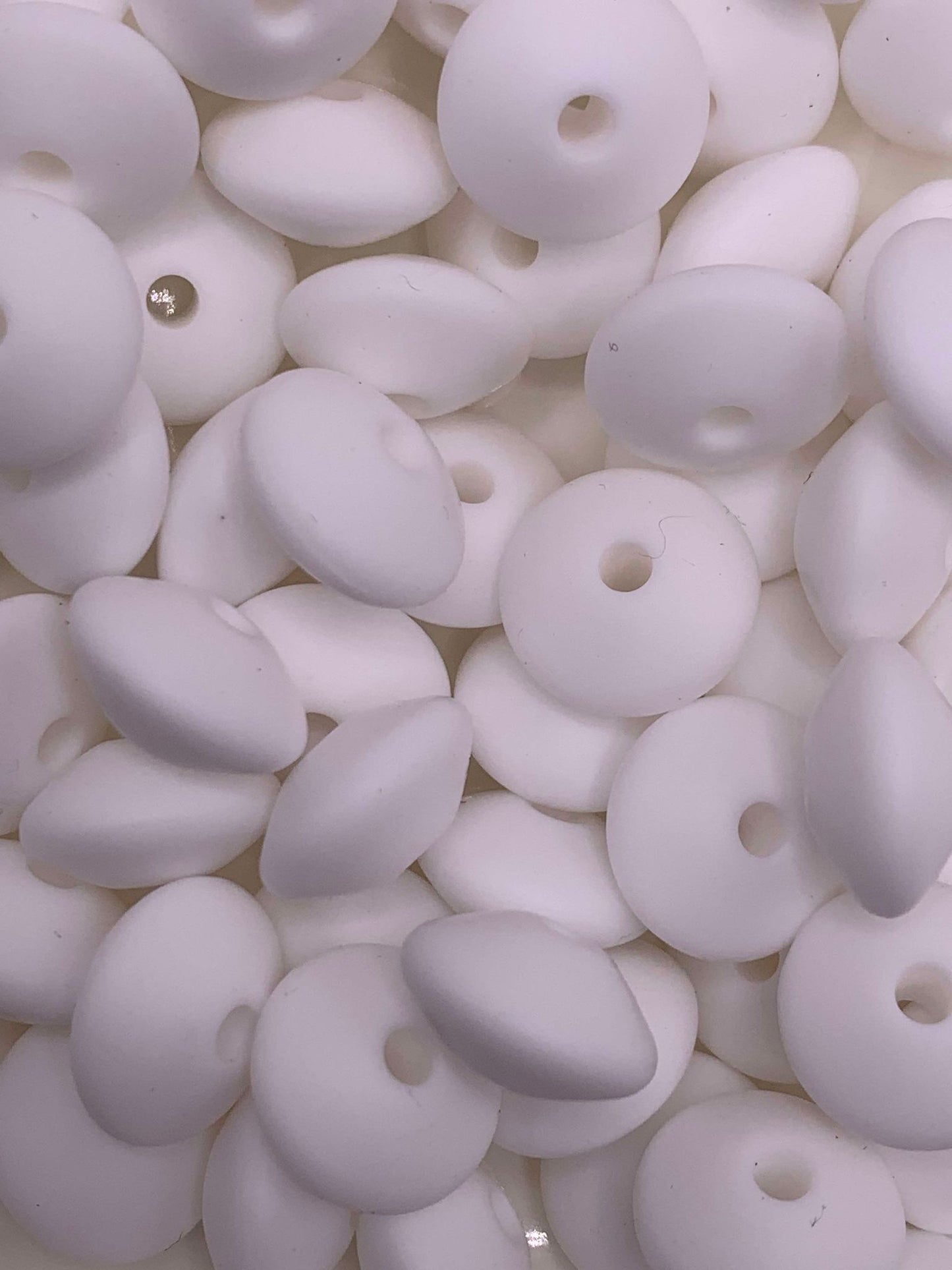 12mm Lentil Silicone Beads (Pack Of 20)