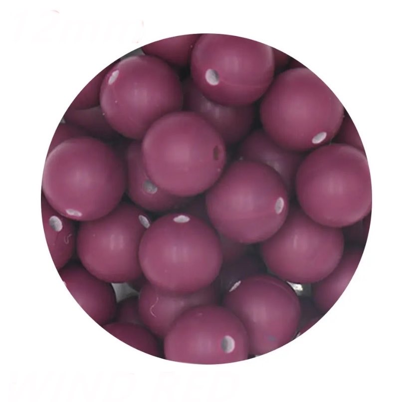 12mm silicone round beads (pack of 20)