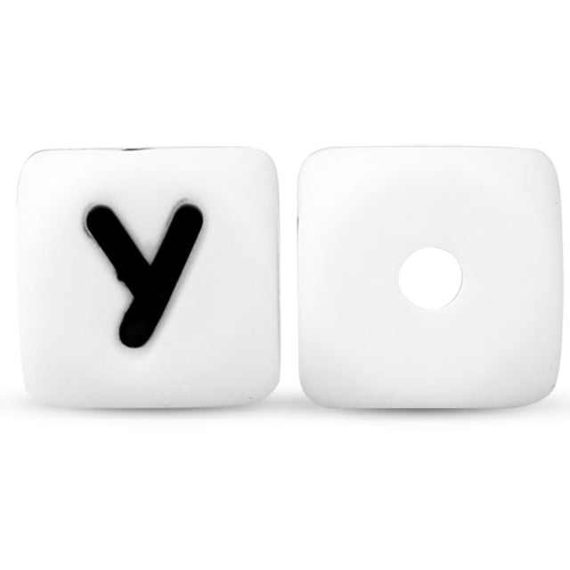 12mm Silicone Letter beads (pack of 20)