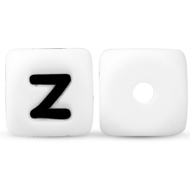 12mm Silicone Letter beads (pack of 20)